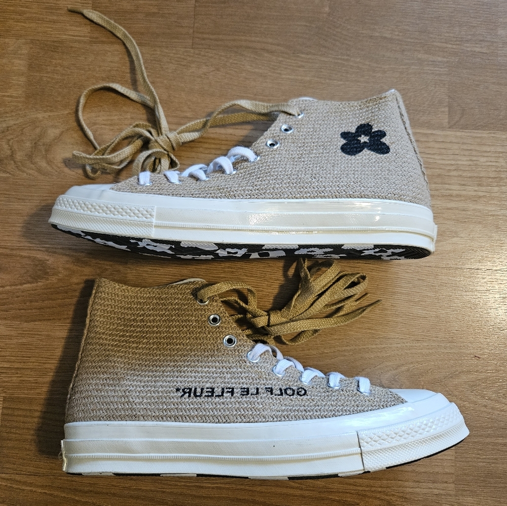 Men Size 10.5 Converse Chuck Taylor All Star 70 Golf Le Fleur High Fabric Weave